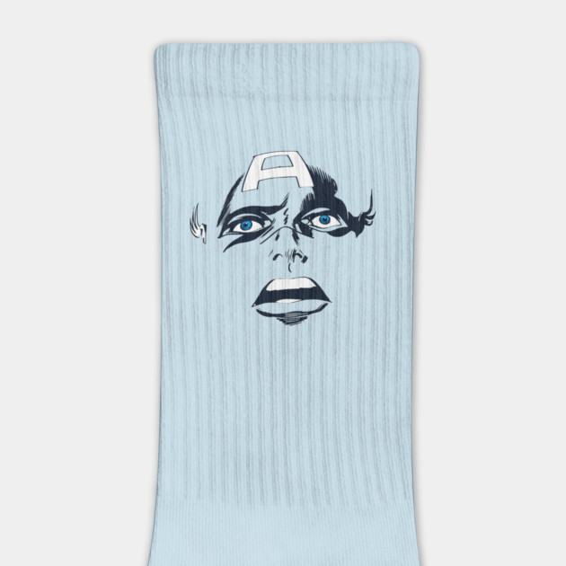 Captain America Blue eyes Face Design Style by Joaddo