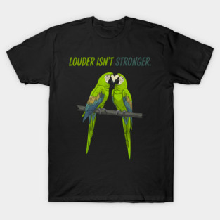 Green Parrot Quote Design T-Shirt