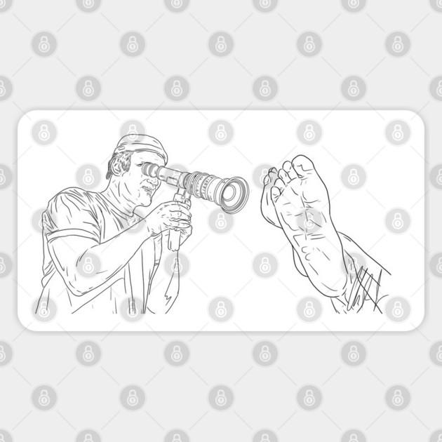 Tarantino: Director of Feet Photography [Outline] Sticker by 51Deesigns