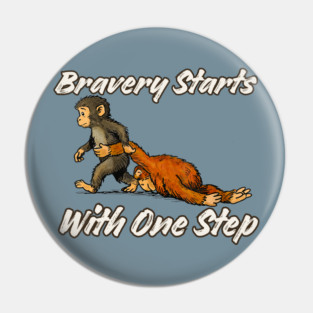 Punch-Monkey-Cute Baby Monkey Plush Hugging Pin