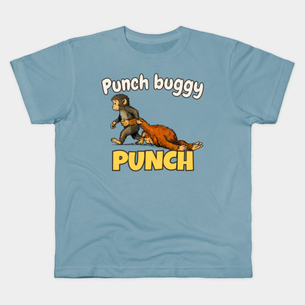 Punch-Monkey-Baby Monkey Punch Kids T-Shirt by JessArty