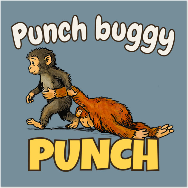 Punch-Monkey-Baby Monkey Punch Wall Art by JessArty