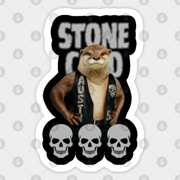 Stone Cold Sticker by Low Life Shirts