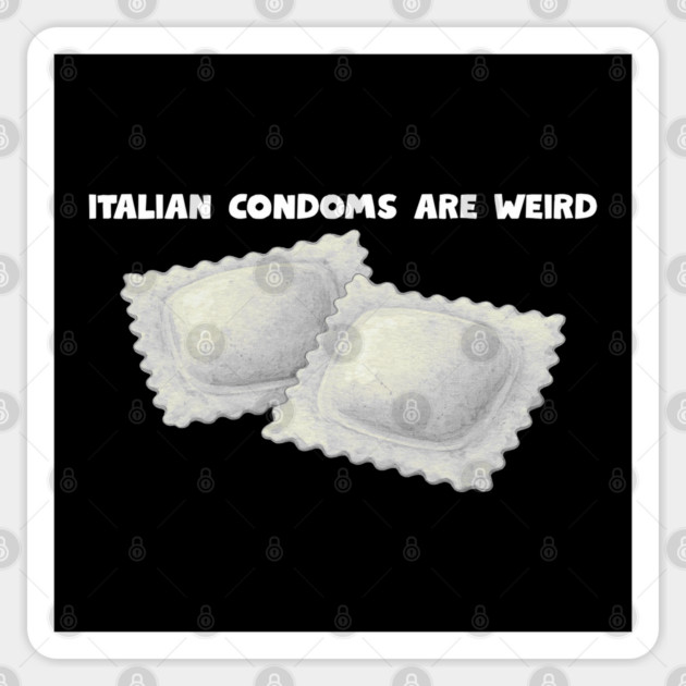 italian condoms Sticker by Low Life Shirts