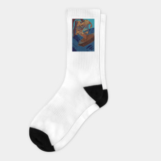 Man On Boat Socks