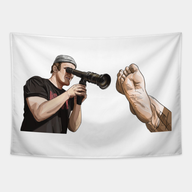 Tarantino: Director of Feet Photography Tapestry by 51Deesigns