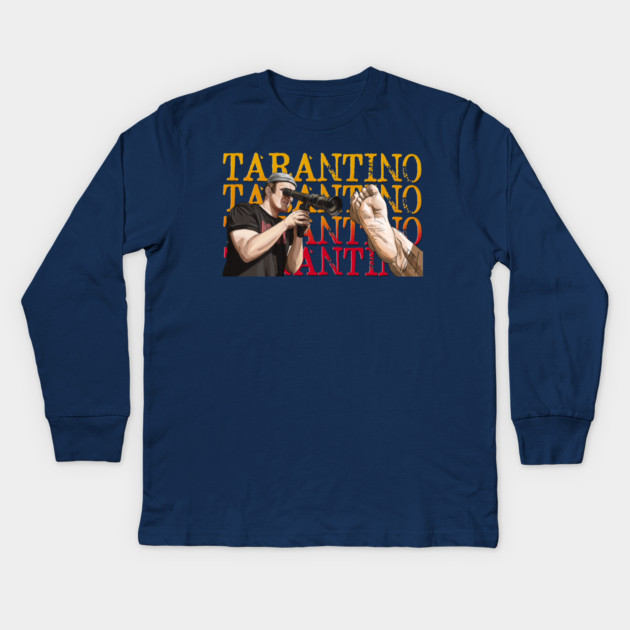 Tarantino: Foot Focus Kids Long Sleeve T-Shirt by 51Deesigns