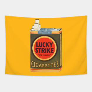 Vintage Lucky Strike Cigarette Packet Tapestry