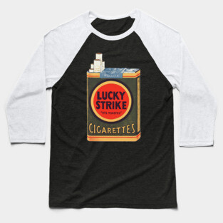 Vintage Lucky Strike Cigarette Packet Baseball T-Shirt