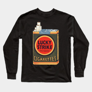 Vintage Lucky Strike Cigarette Packet Long Sleeve T-Shirt