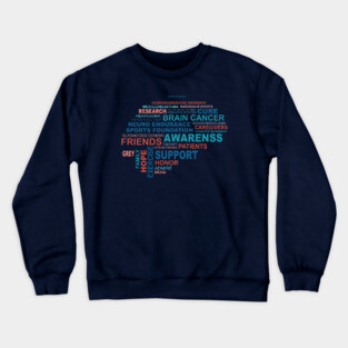 Brain Cancer Awareness Crewneck Sweatshirt