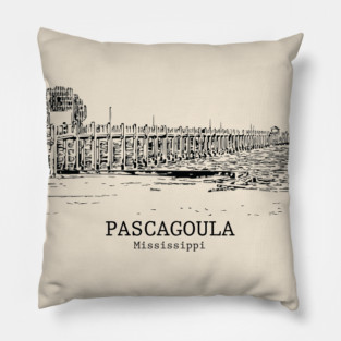Pascagoula - Mississippi Pillow