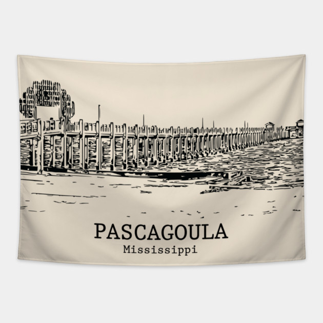 Pascagoula - Mississippi Tapestry by Lakeric
