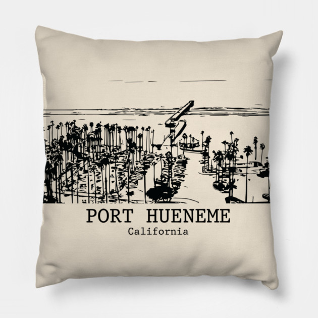 Port Hueneme - California Pillow by Lakeric