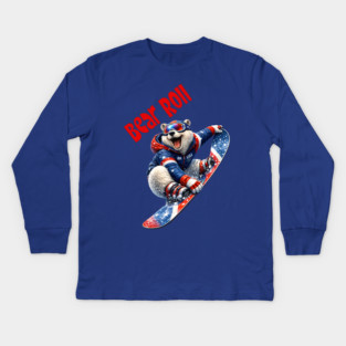 Bear Roll Kids Long Sleeve T-Shirt