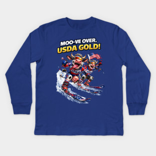 USDA Gold Kids Long Sleeve T-Shirt