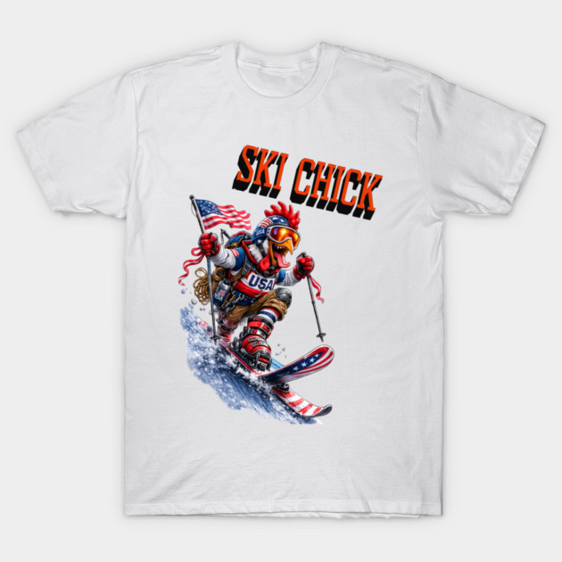 Ski Chick T-Shirt by CrazyGirl