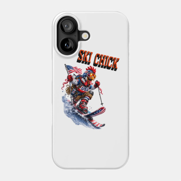 Ski Chick Phone Case by CrazyGirl