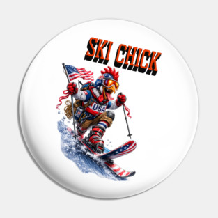 Ski Chick Pin