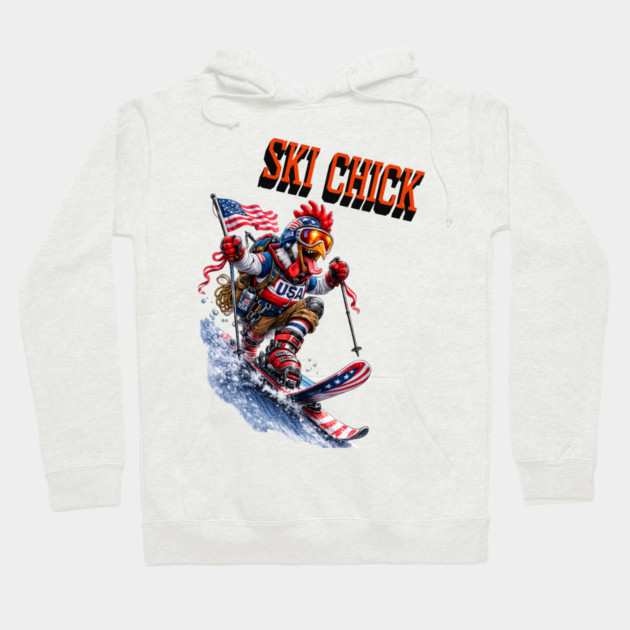 Ski Chick Hoodie by CrazyGirl