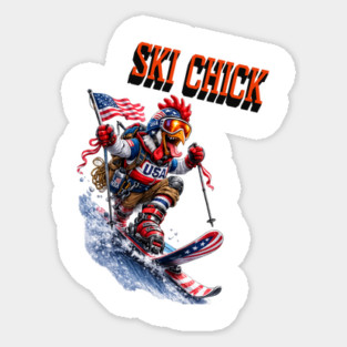 Ski Chick Sticker