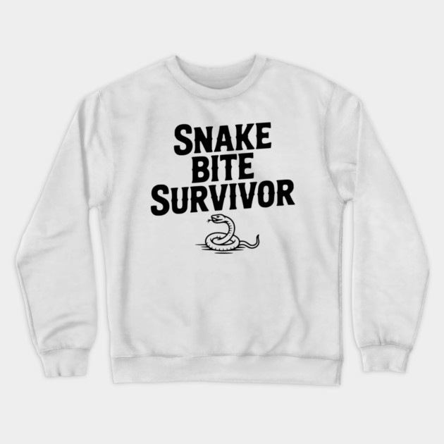 Snake Bite Survivor Crewneck Sweatshirt by Frank Ring