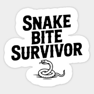 Snake Bite Survivor Sticker