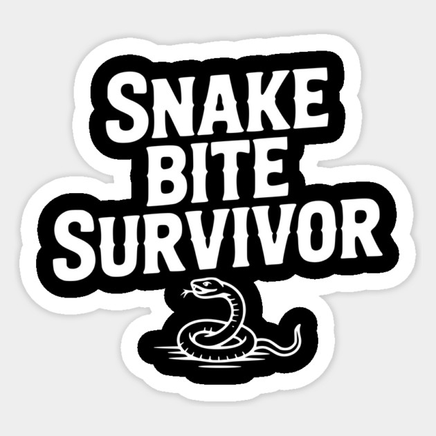 Snake Bite Survivor Sticker by Frank Ring