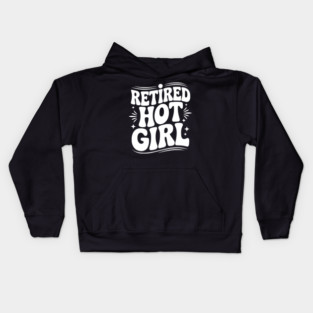 Retired Hot Girl Kids Hoodie