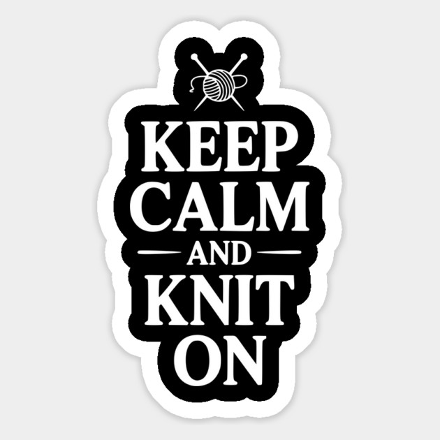 Keep Calm and Knit On Magnet by Frank Ring