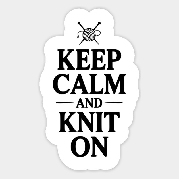 Keep Calm and Knit On Magnet by Frank Ring
