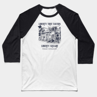 Liberty Tree Tavern Liberty Square Orlando Florida Sketch Works Series Baseball T-Shirt