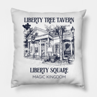 Liberty Tree Tavern Liberty Square Orlando Florida Sketch Works Series Pillow
