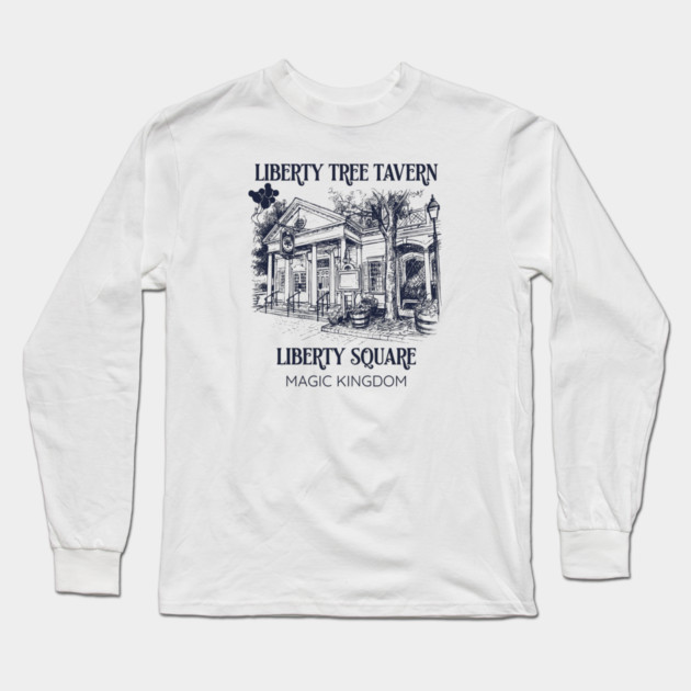 Liberty Tree Tavern Liberty Square Orlando Florida Sketch Works Series Long Sleeve T-Shirt by Joaddo