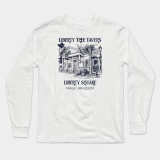 Liberty Tree Tavern Liberty Square Orlando Florida Sketch Works Series Long Sleeve T-Shirt