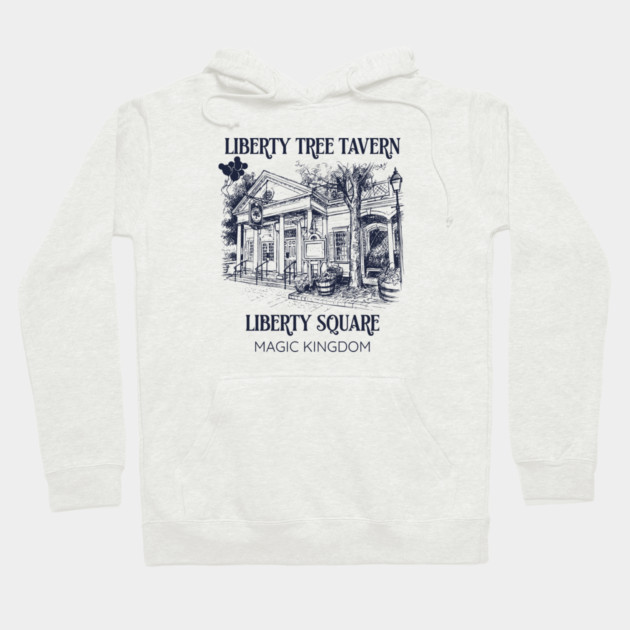 Liberty Tree Tavern Liberty Square Orlando Florida Sketch Works Series Hoodie by Joaddo