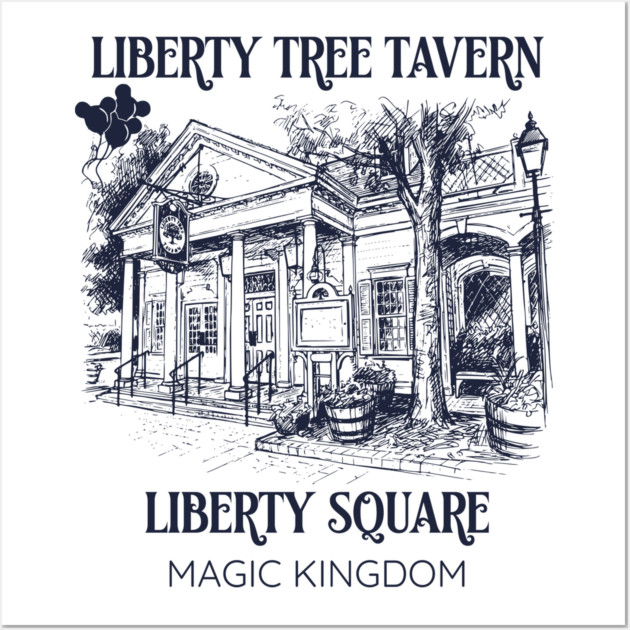 Liberty Tree Tavern Liberty Square Orlando Florida Sketch Works Series Wall Art by Joaddo