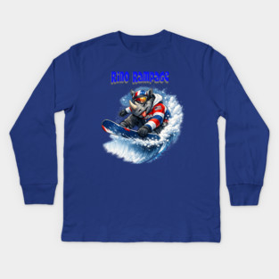 Rhino Rampage – USA Snowboard Shredder Kids Long Sleeve T-Shirt