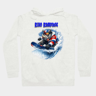 Rhino Rampage – USA Snowboard Shredder Hoodie
