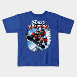 Bear Boarding Kids T-Shirt