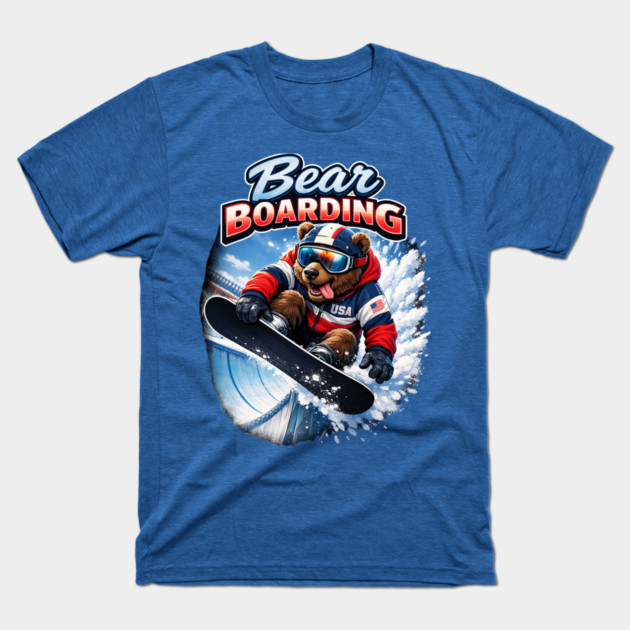 Bear Boarding T-Shirt by CrazyGirl