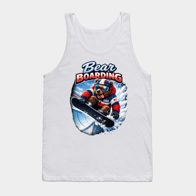 Bear Boarding Tank Top by CrazyGirl
