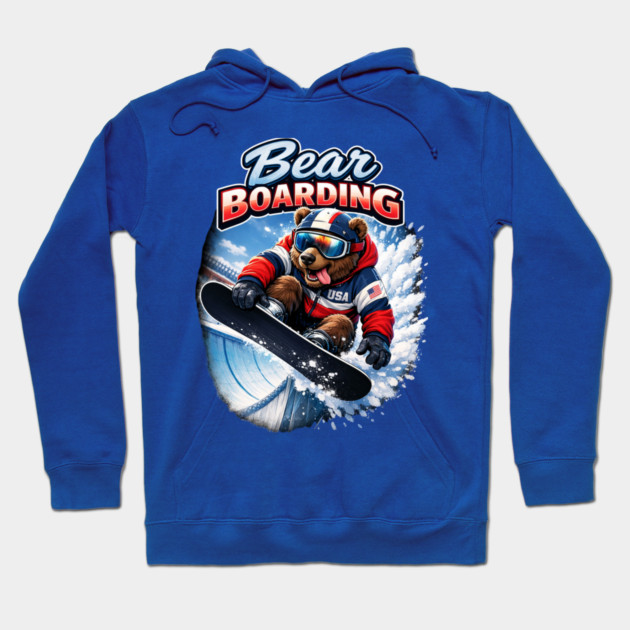 Bear Boarding Hoodie by CrazyGirl