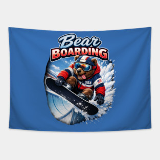 Bear Boarding Tapestry
