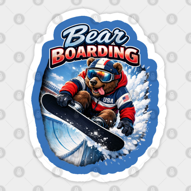 Bear Boarding Sticker by CrazyGirl