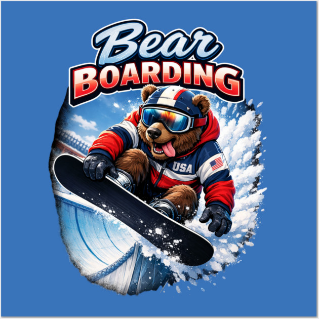 Bear Boarding Wall Art by CrazyGirl