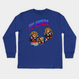 Fur Curling Kids Long Sleeve T-Shirt