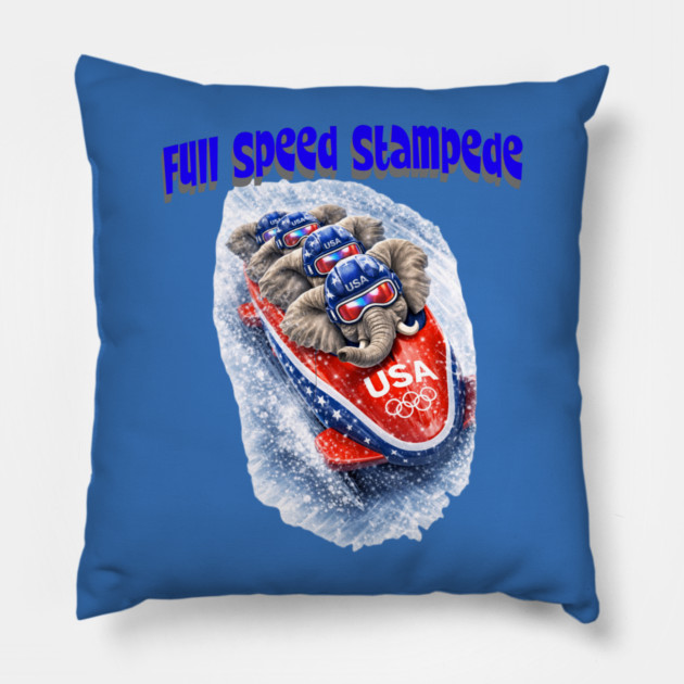 Full Speed Stampede Pillow by CrazyGirl