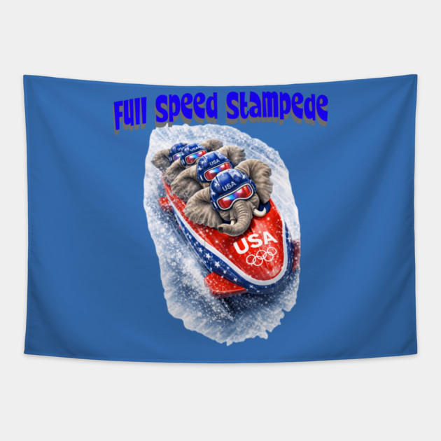 Full Speed Stampede Tapestry by CrazyGirl