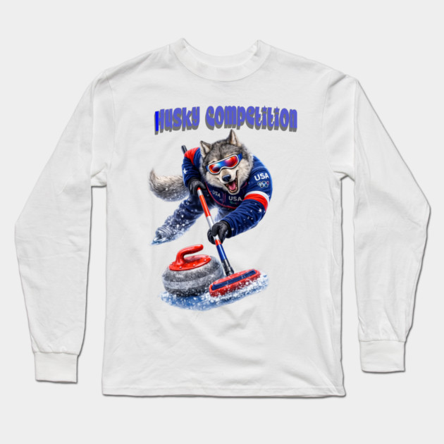 Husky Competition Long Sleeve T-Shirt by CrazyGirl